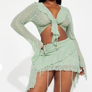 Sage Lace Two-Piece Set